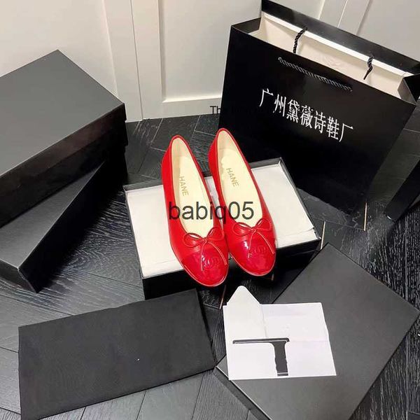 

new small fragrant ballet women's flat shoes light color matching single fairy bow leather t2302131, Black