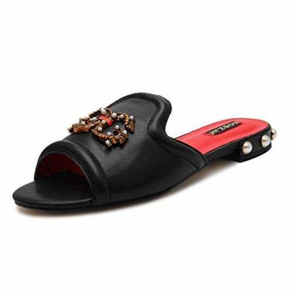 

sandal designer women black flat sandals slides mule shoe luxury brand 2023 shoes woman ladies summer flip flops slippers fashion 230302