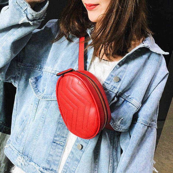 

waist bag women's pu leather belt bags high fashion fanny pack hip package brand designer female phone pouch purse 220727