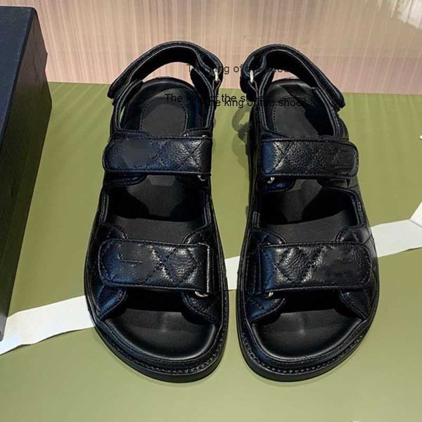 

slipperssandals small fragrant fitting women's flat shoes new summer 2023 design sports thick sole roman sandals, Black