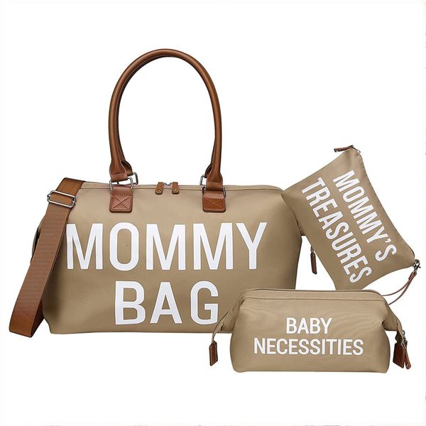 

Diaper Bags Mama Tote Maternity Mommy Large Capacity Women Nappy Organizer Stroller Baby Care Travel Backpack Mom Gifts 230317, Khaki