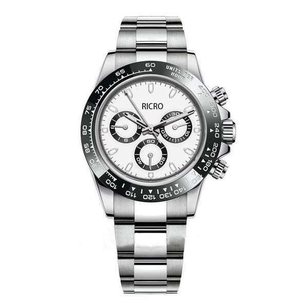 

men's mechanical watch ceramic ring mouth multi-functional automatic movement no timing function 40mm size made of 316 fine s2218, Slivery;brown