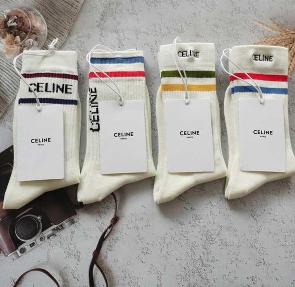 

new fashion socks medium cotton socks letter show net red se lin light luxury6920947, Black