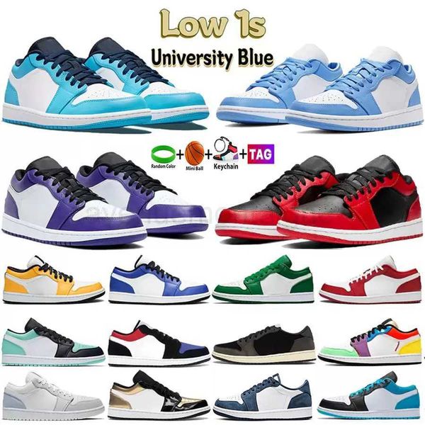 

designer shoes 2023 og jumpman 1s low men basketball shoes electro orange obsidian unc hyper royal university blue court purple royal pine g