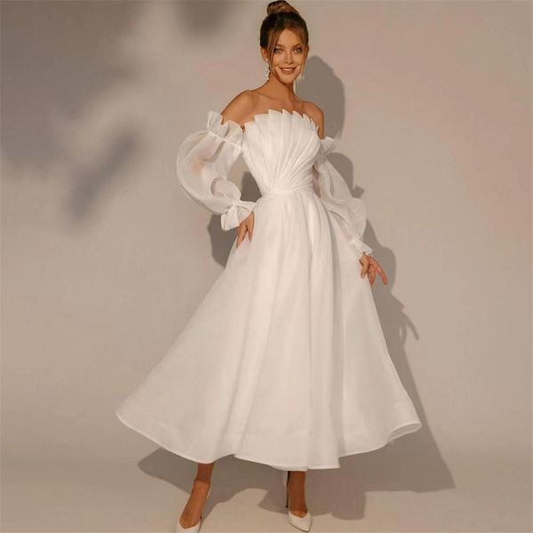 

new french wedding dress light luxury sen series strapless fn8488, White