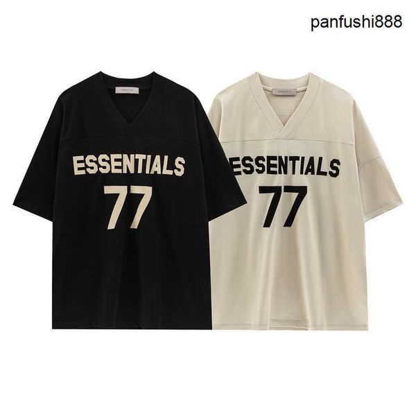 

fogg fear god multiple essen letters 77 short sleeves men's american loose fashion tee summer qadn, White;black