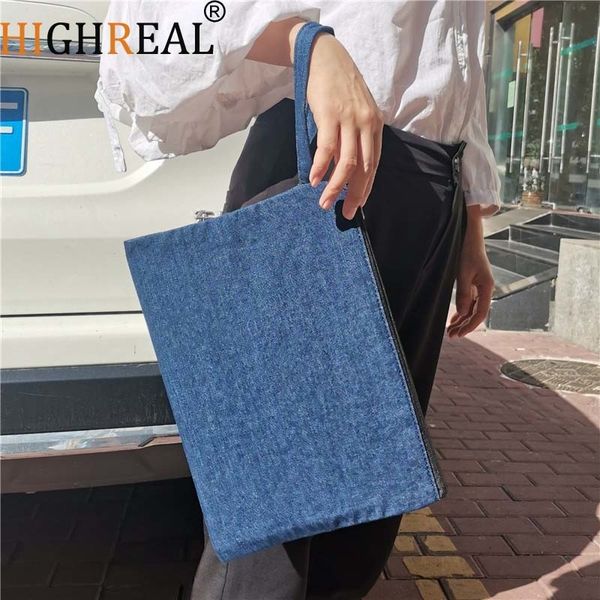 

evening bags highreal luxury designer jeans denim clutch street lady wrist couple casual ipad 230320