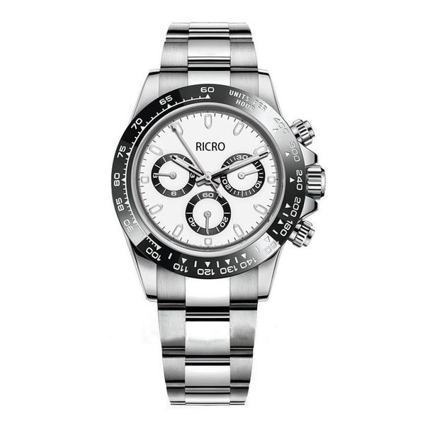 

men's mechanical watch ceramic ring mouth multi-functional automatic movement no timing function 40mm size made of 316 fine s308w, Slivery;brown