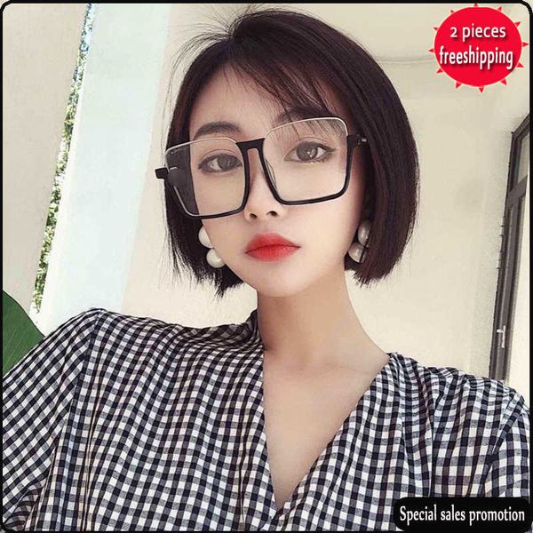

brand design sunglasses xiaoxiang's new wu jinyan star net red same plain sunglass plate square sunglass ch4290 ti0de uv400 shades fash, White;black