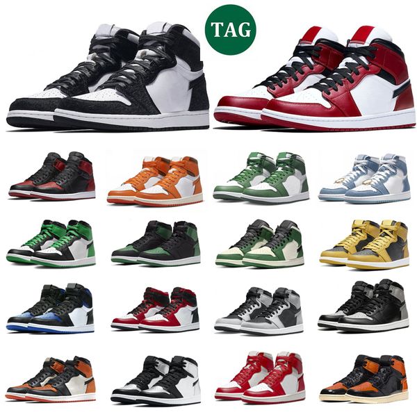 

1 1s men basketball shoes bred patent lucky green dark mocha lost found starfish true blue backboard 3.0 silver toe shadow black phantom wom