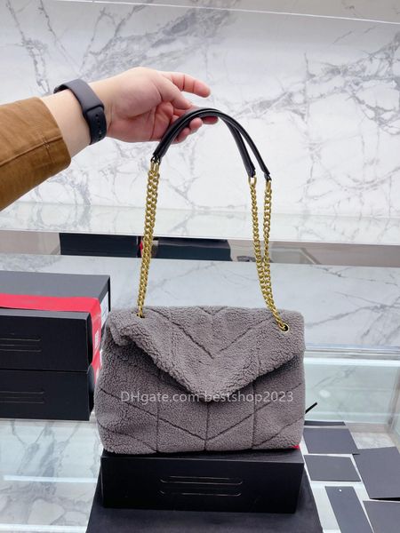 

woman handbags designer shoulder bag crossbody bag messenger armpit bag wallet ll casual fashion 4 colors trendy with lambswool 28*24cm