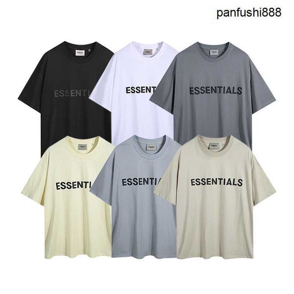 

fear god los angeles exclusive essen letter pressed adhesive short sleeve t-shirt fogg men's and women's couple t-shirt, White;black