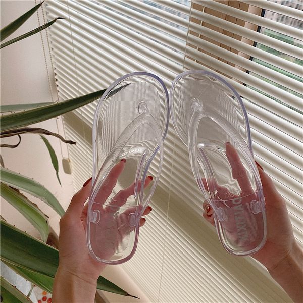 

slippers summer ins trendy student bathroom outdoor beach gel shoes goodshoes 3997 230320, Black