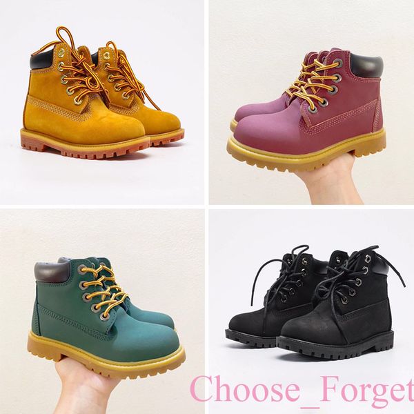 

kids leather shoes ankle platform land boots designer winter womens boot for cowboy red black pink hiking work motorcycle