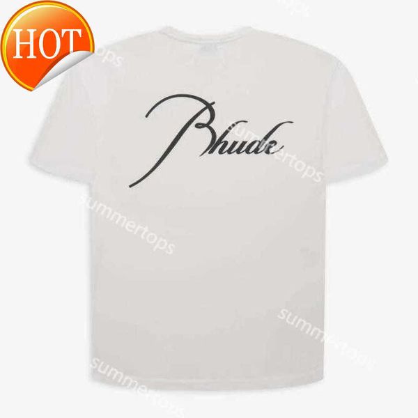 

men's t-shirts rhude men's t-shirts designer shirts luxury brand fashion shirt for men casual mens short sleeve tees cotton t3104, White;black