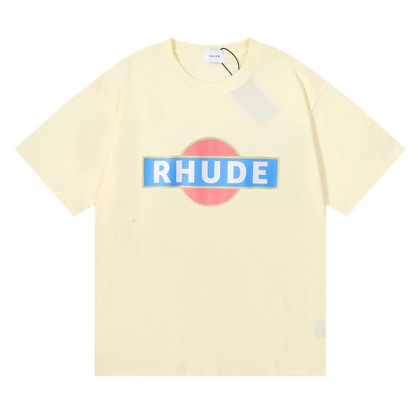 

craftsmanship rhude short sleeve mens t shirts summer fashion designer tshirts street casual short sleeve cotton printing oversized t shirt, White;black