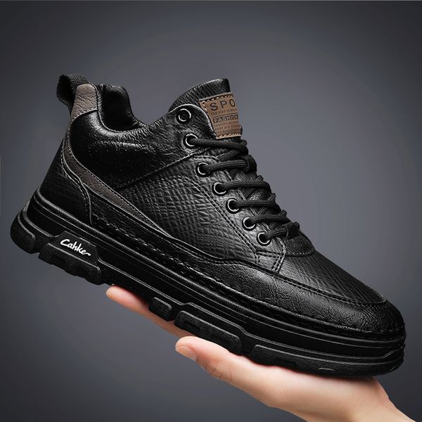 

dress shoes hand sewing lace up mens casual microfiber upper midcut ankle boots welt stitching rubber sole 230320, Black