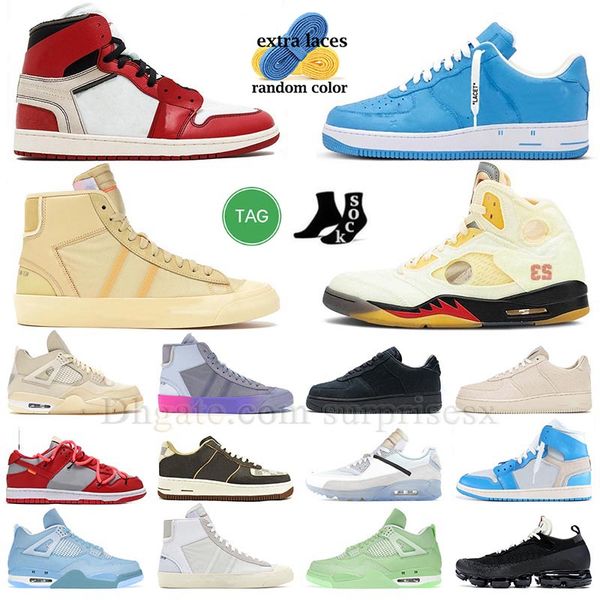 

designer 1s university blue basketball shoes famous brand mens womens trainer offs white jumpman 4 sail on whites light goost grey green spa