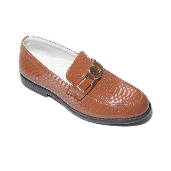 

sneakers boys dress shoes kids tan brown oxford leather shoe for weddings formal events childrens smart slip on pu patent embossed loafer 23, Black;red
