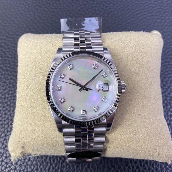 

clean factory 126234 watch is 36mm in diameter with 3235 movement sapphire glass mirror 904l fine steel strap, Slivery;golden