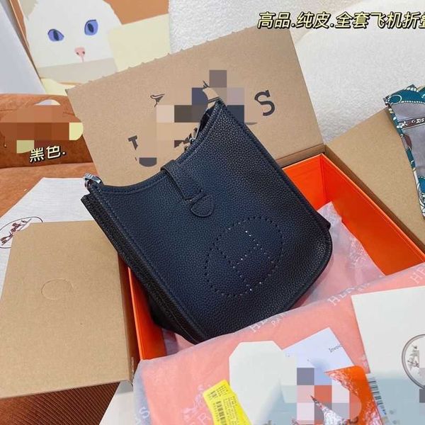 

designer bag h 2023 evelynbag bags totes family crossbody women's layer cowhide litchi pattern mini fashion ins purse with vmdw