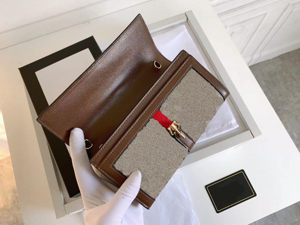 

with box dust bag designer bags handbag purses woman fashion clutch purse chain womens crossbody shoulder bag, Black;red