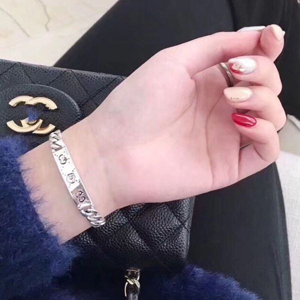 

aristocrats 18k gold plated stainless steel necklaces choker chain letter lock pendant statement fashion womens necklace wedding jewelry acc, Silver