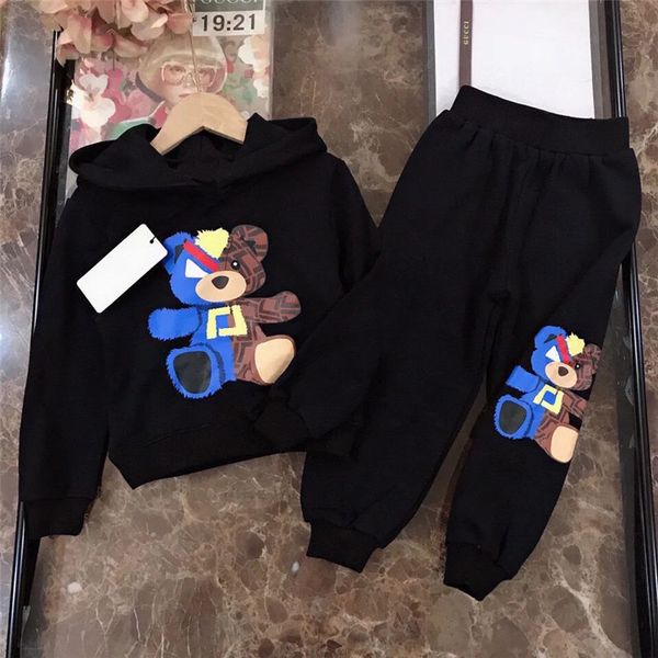 

fashion children designer clothes set hoodies and pants baby girls boys tracksuit luxury designers letter long sleeve hoodie kid clothings j, White
