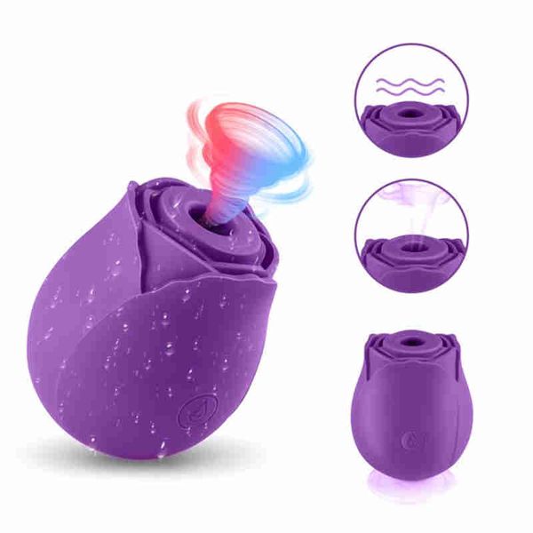 

rose sucking vibrators massager usb rechargeable stimulator toy for women couples