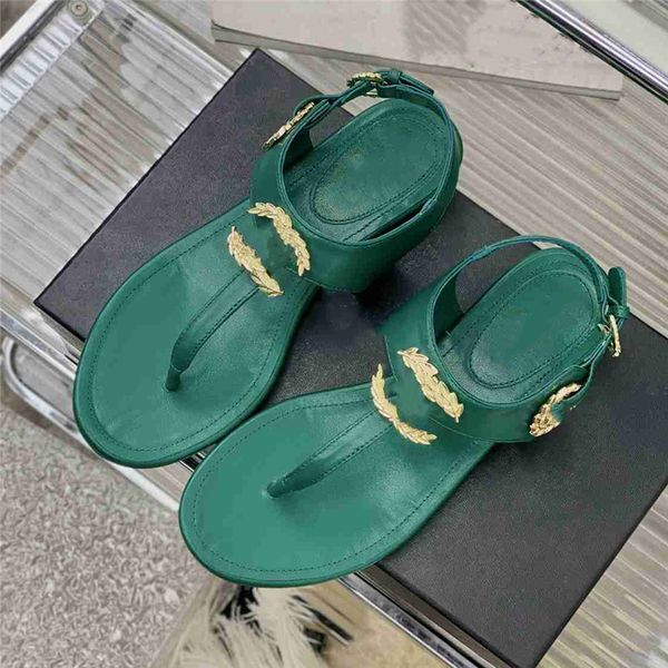 

summer popular women sandals 2023 channel luxury brand business dress wedding party leather high heels casual flat slippers 08-015, Black