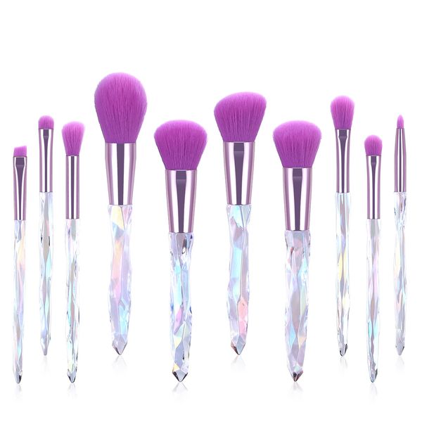 

beauty items luxury crystal makeup brushes professional foundation eye shadow fan brush set with diamond handle