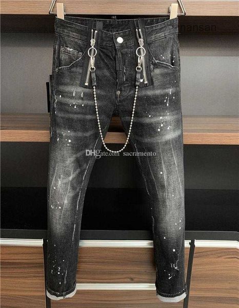 

quality guy d2 men dsq2 arrival dsquared2 designer dsquare denim cool 2 jeans new embroidery pants fashion holes trousers italy siz fkm s me, Blue