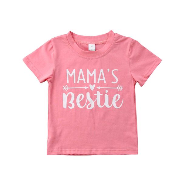 

t-shirts summer toddler kids girl baby pink mama's e blouse t-shirt tee t shirt w0317, Blue