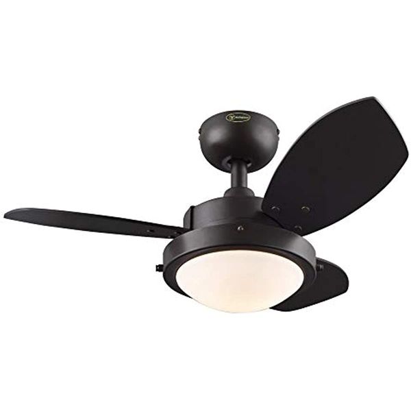 

wengue indoor ceiling fan with light, 30 inch, espresso