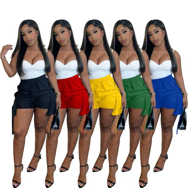 

2023 new designer summer cargo shorts women clothes high waist shorts with pockets casual short pants streetwear clothing bulk items wholesa, White;black
