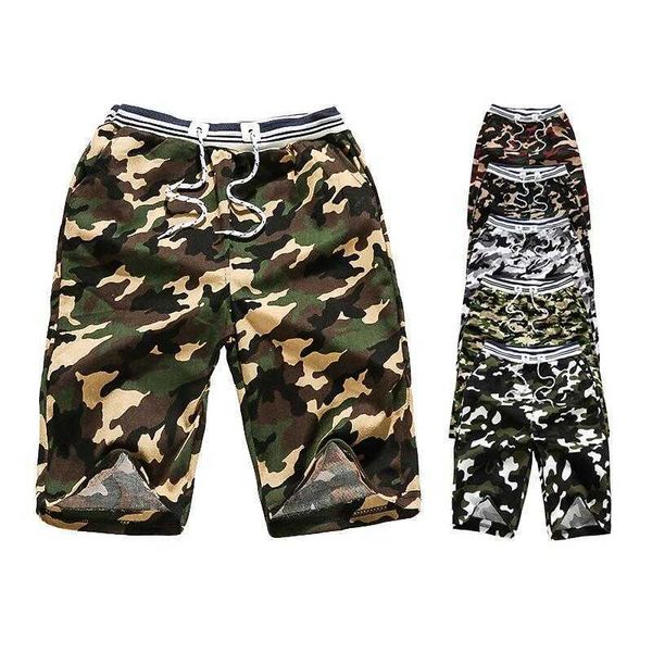 

men's shorts new beach camo shorts men's summer capris large shorts relaxed casual men's pants available in 6 colors, White;black