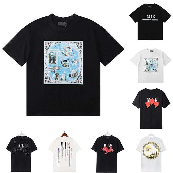 

hip amirly designer mens t shirts womens luxury printed fashion man t-shirt casual tees short sleeve hop streetwear tshirts size s-xl, White;black