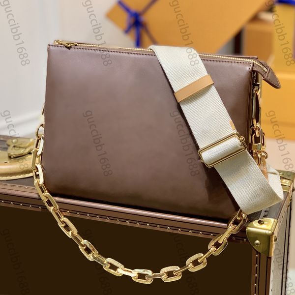 

10a mirror quality designer small coussin bag 26cm womens taupe purse 3-layer embossed pochette genuine leather black handbag crossbody shou