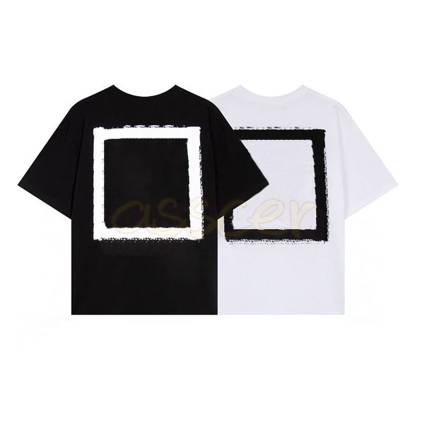 

mens casual round neck t shirt designer men short sleeve spray-painted graffiti printing tees couples summer clothing size s-xl, White;black