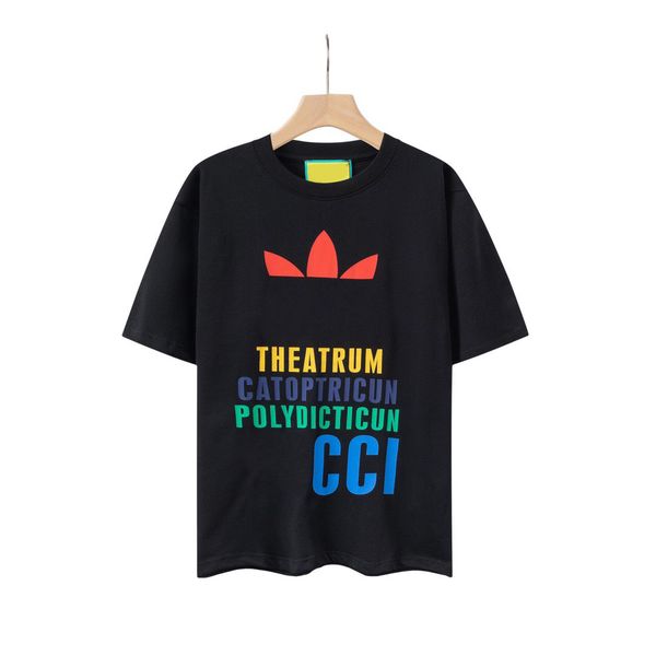 

men's plus tees & polos round t-shirt plus size neck embroidered and printed polar style summer wear with street pure cotton 4yt53, Black;brown