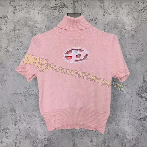 

tanks women diese fashion t shirt letter hollow out knited, White
