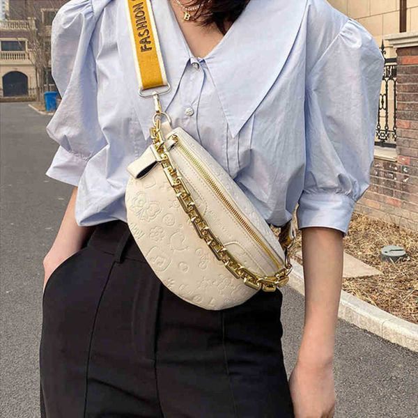 

women's leather chest bags solid color pu fanny packs for women 2021 summer shoulder handbags female travel waist packs 220720