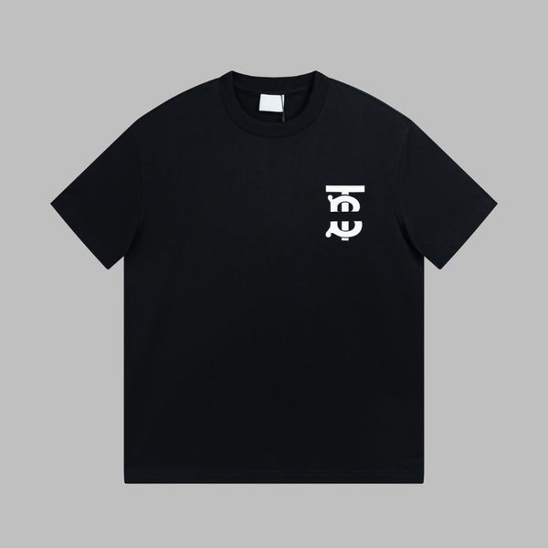 

bur cotton burbrerys mens tshirts original style fashion designer brands man womens summer black white casual letter print short sleeves cou, White;black