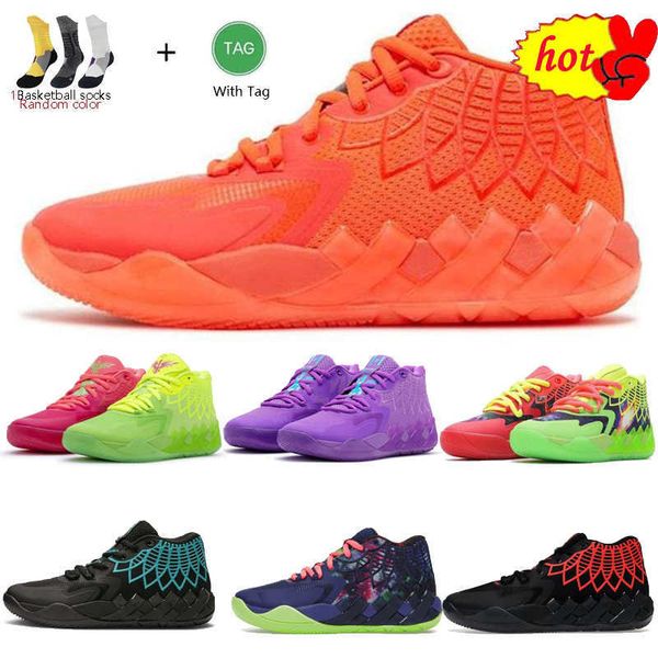 

mb.01 mens basdketball shoe lamelo ball 1 rick and morty blast buzz city lo ufo not from here queen ricks mortys designer fashion men, Black