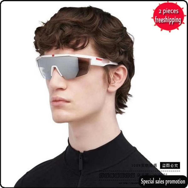 

brand design sunglasses p's big frame goggl riding net red the same ski all-in-one mirror sps03x-f uv400 high quality, White;black