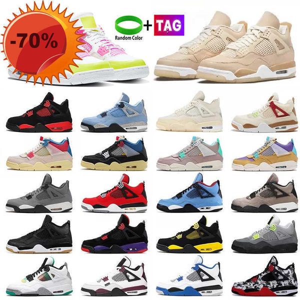 

og outdoors jumpman 4 4s men women basketball shoes red thunder infrared black cat bred university blue sail cool grey shimmer