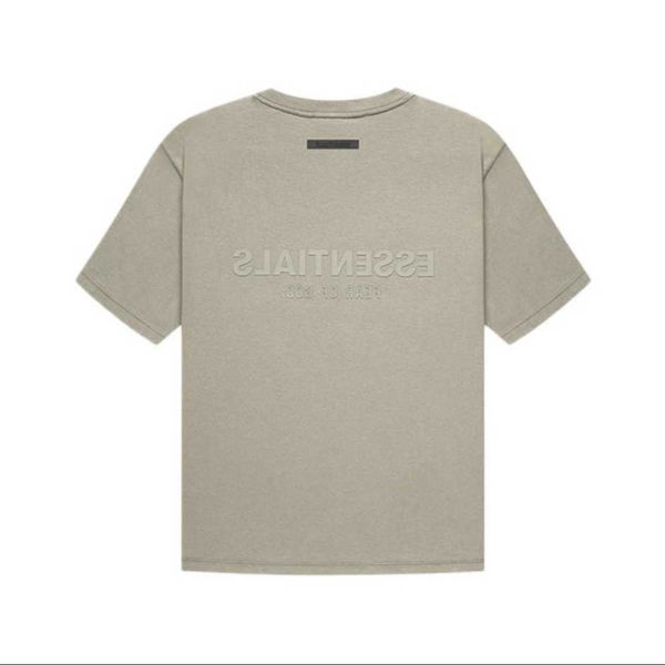 

foggg casual cool shirts fogg fear god21 double thread silicone short sleeve essenamerican high street loose couple t-shirt, White;black