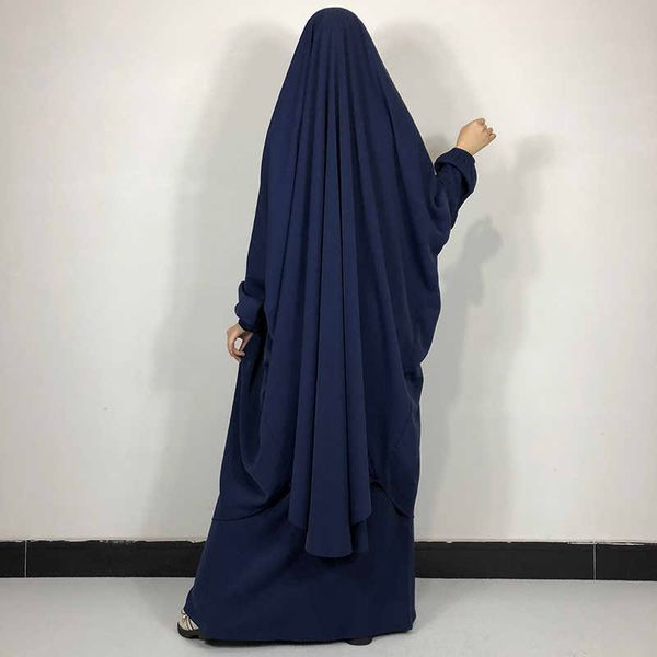 

piece two skirt nida with niqab strings khimar muslim islamic clothing wholesale prayer abaya, Black;gray