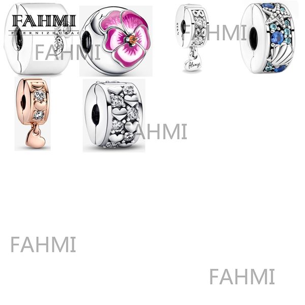 

pan fashion jewelry 100% s925 sterling silver animal flower safety buckle bracelet charm, Black