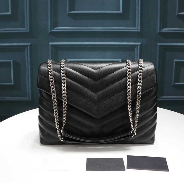 

howellwong designer loulou shoulder bag matelasse calfskin y-quilted overstitching leather and grosgrain lining large-capacity3469